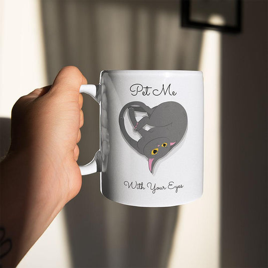 Чаша Cat Pet Me With Your Eyes