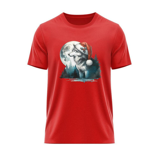 T-shirt Moon Christmas Wolf CHR_02