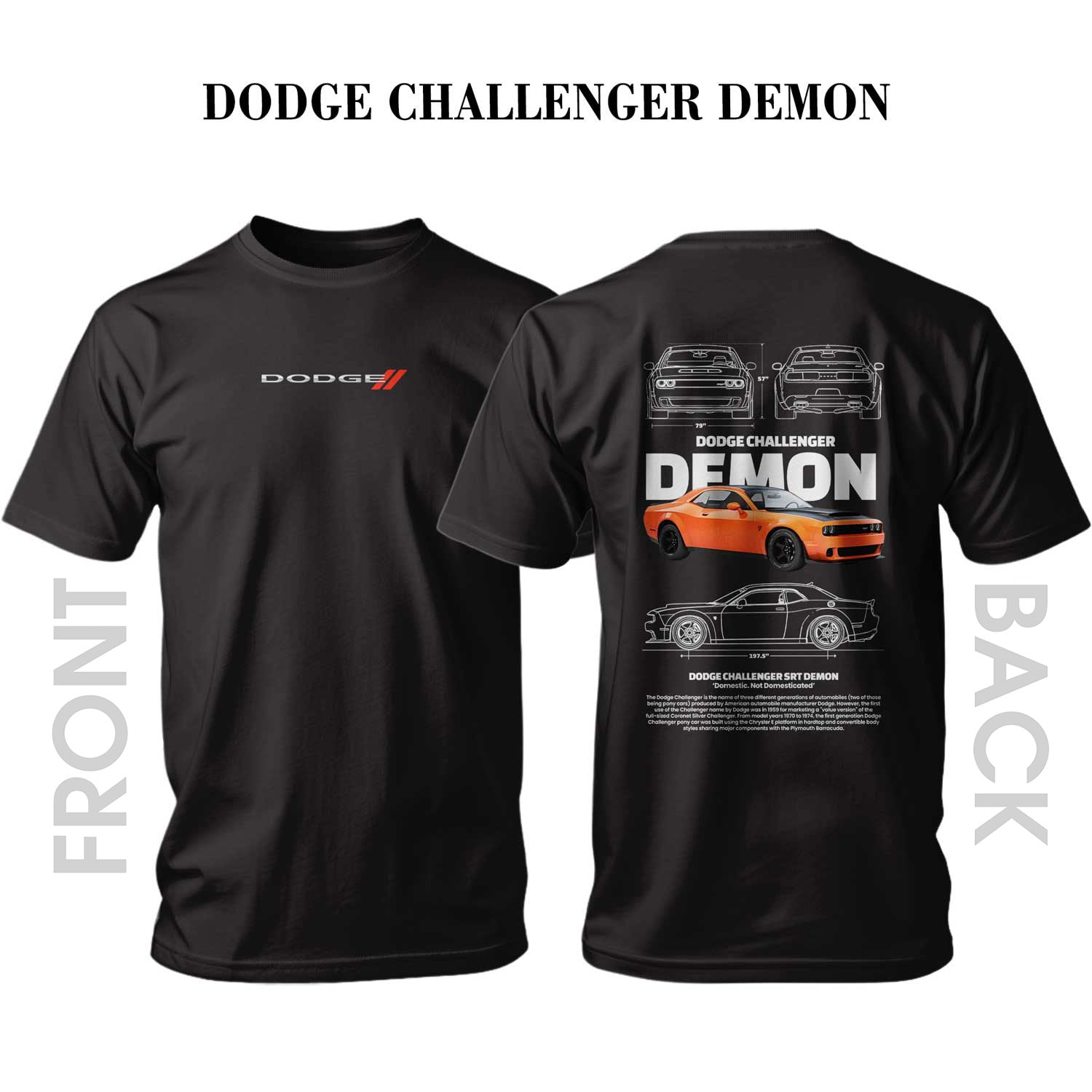 T-shirt DODGE CHALLENGER DEMON