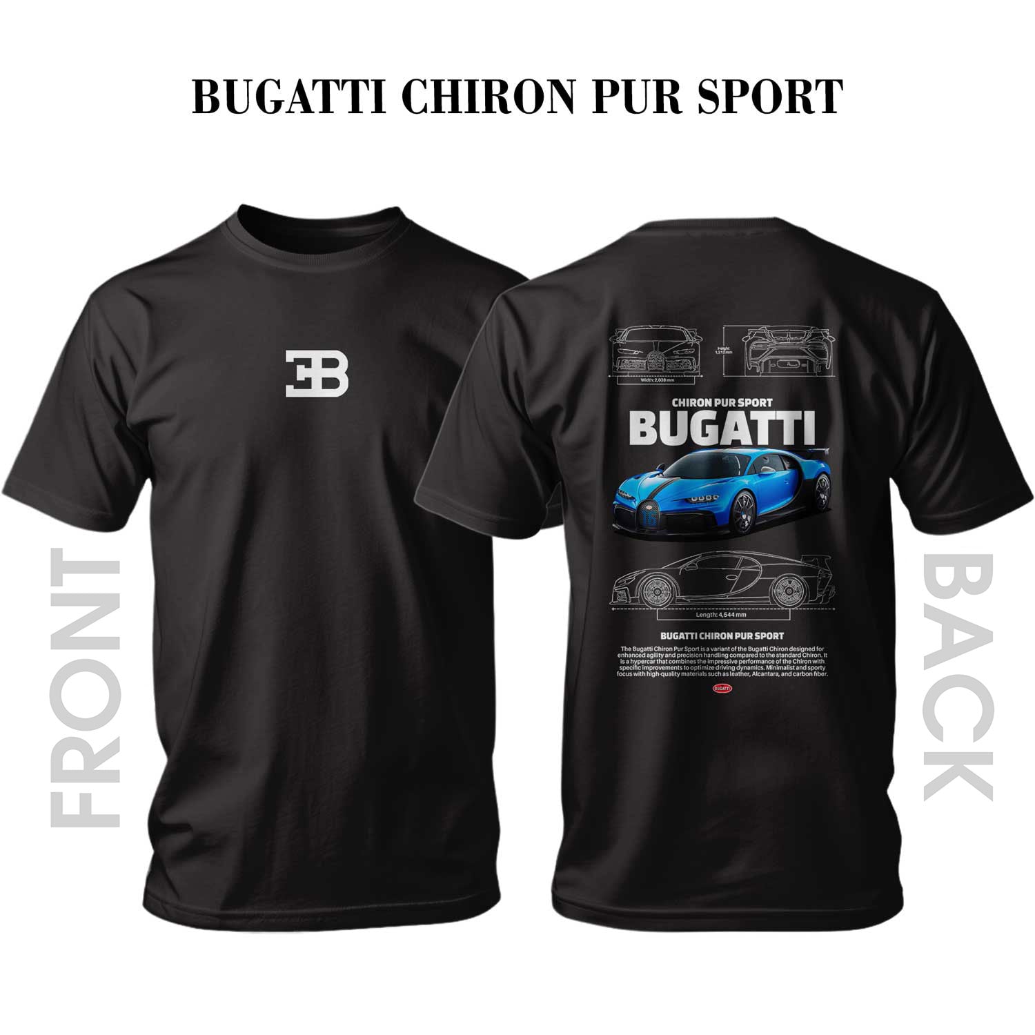 T-shirt BUGATTI CHIRON PUR SPORT