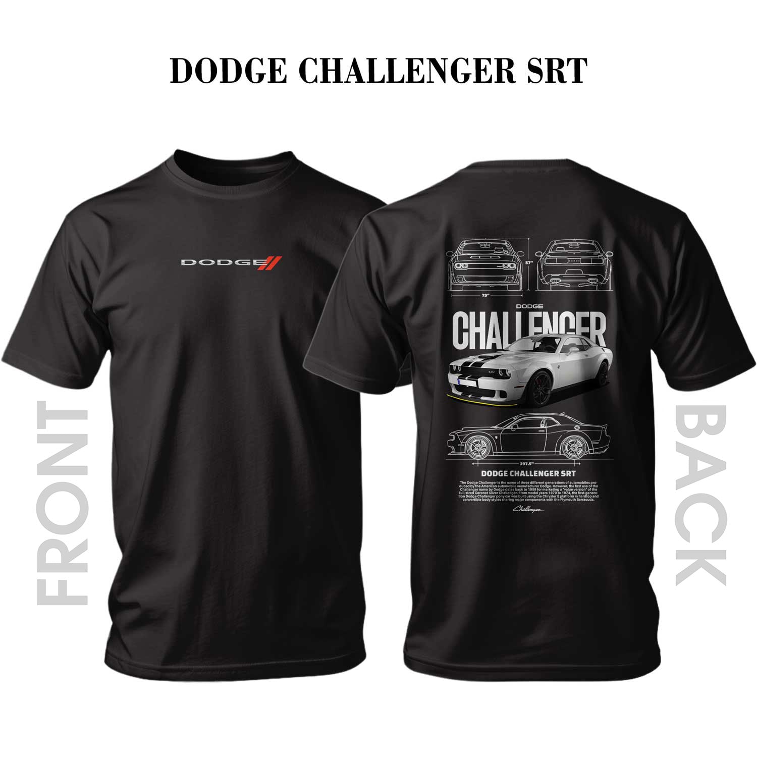 T-shirt DODGE CHALLENGER SRT