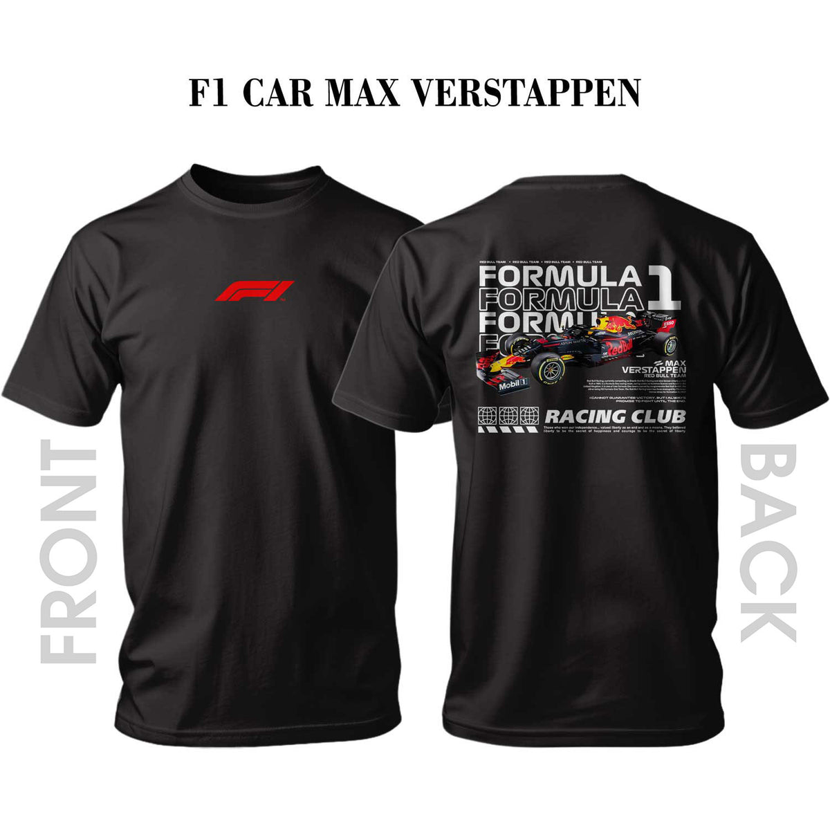 F1 CAR MAX VERSTAPPEN T-Shirt