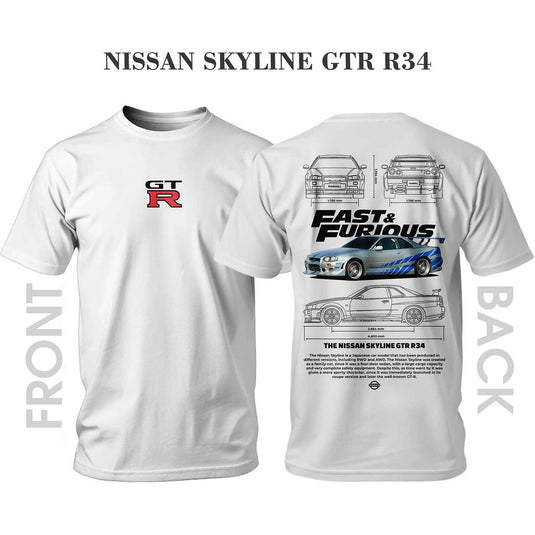 Тениска THE Nissan SKYLINE GTR R34 FAST & FURIOUS