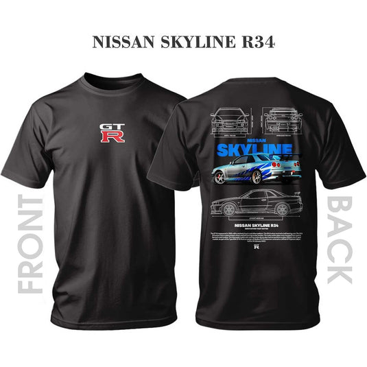 Тениска NISSAN SKYLINE R34