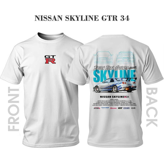 Тениска NISSAN SKYLINE GTR34 Paul Walker