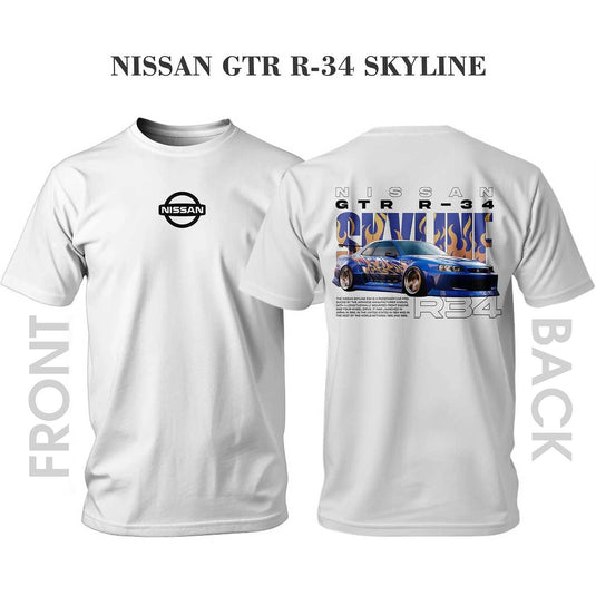 Тениска BLUE FLAME NISSAN SKYLINE GTR R-34