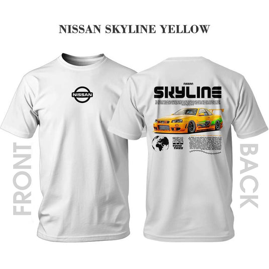 Тениска YELLOW NISSAN SKYLINE R34