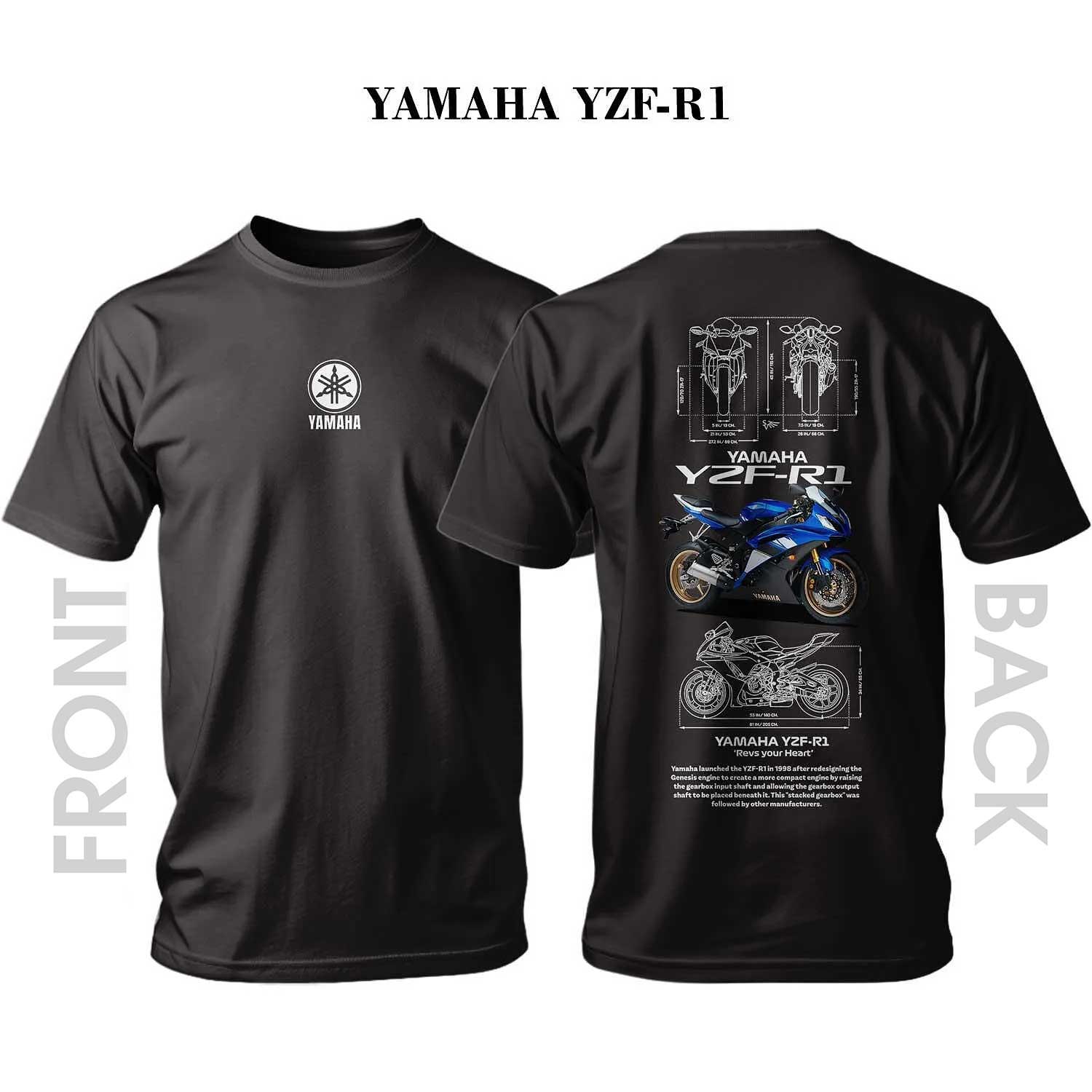 T-shirt Blue YAMAHA YZF-R1