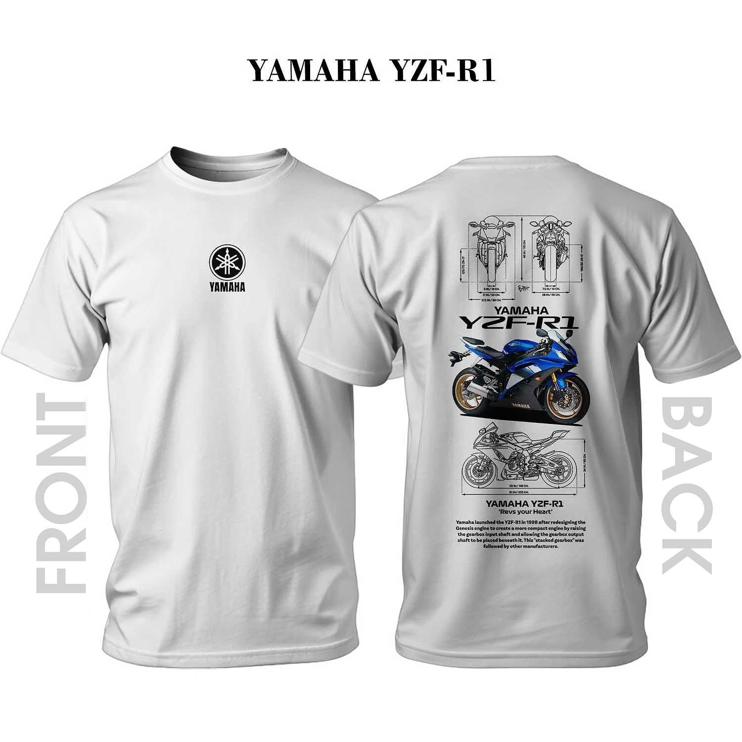 T-shirt Blue YAMAHA YZF-R1