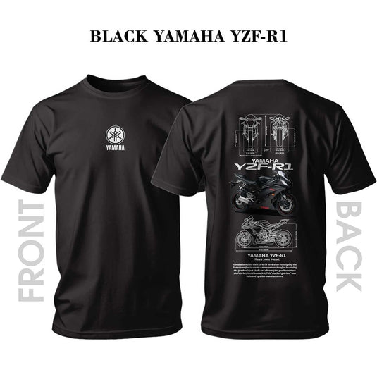 Тениска Black YAMAHA YZF-R1