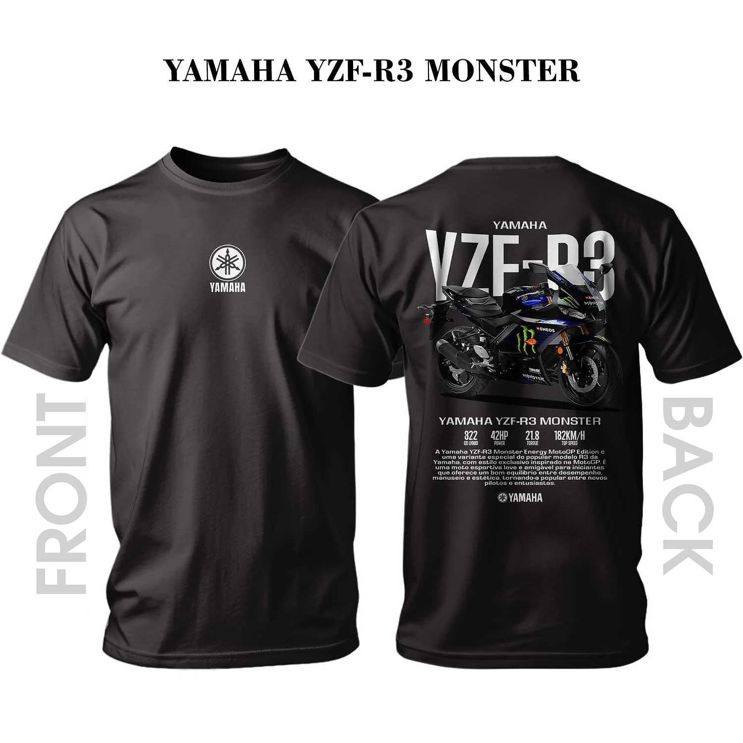 T-shirt Black YAMAHA YZF-R3 Monster