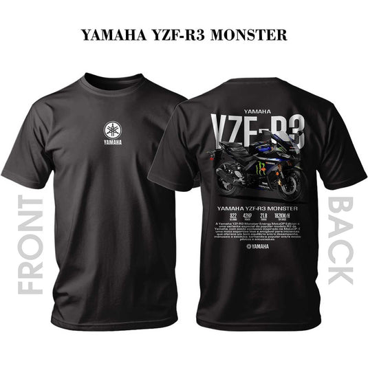 Тениска Black YAMAHA YZF-R3 Monster