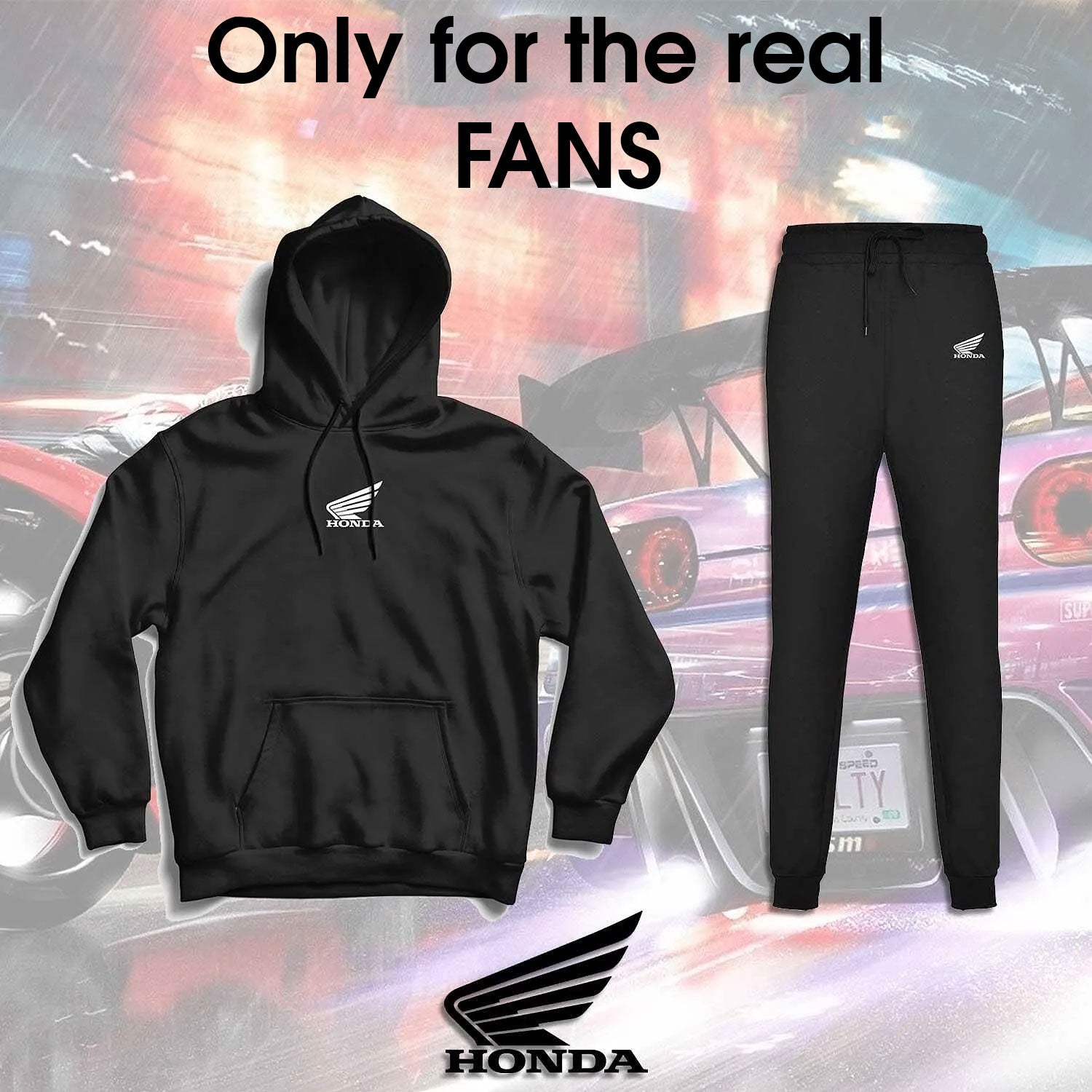 HONDA MOTORS Hoodie and Joggers Set