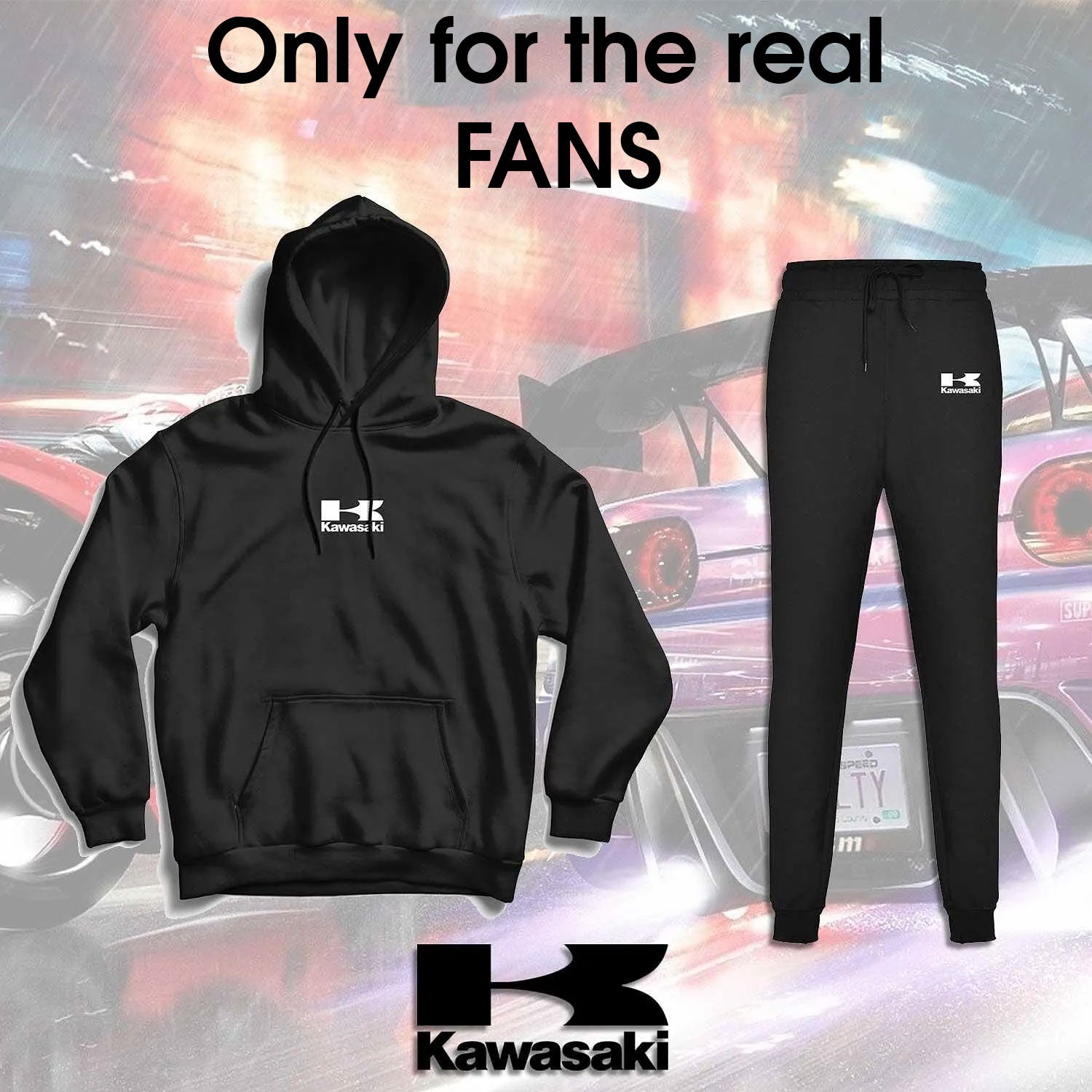KAWASAKI Hoodie and Track Pants Set