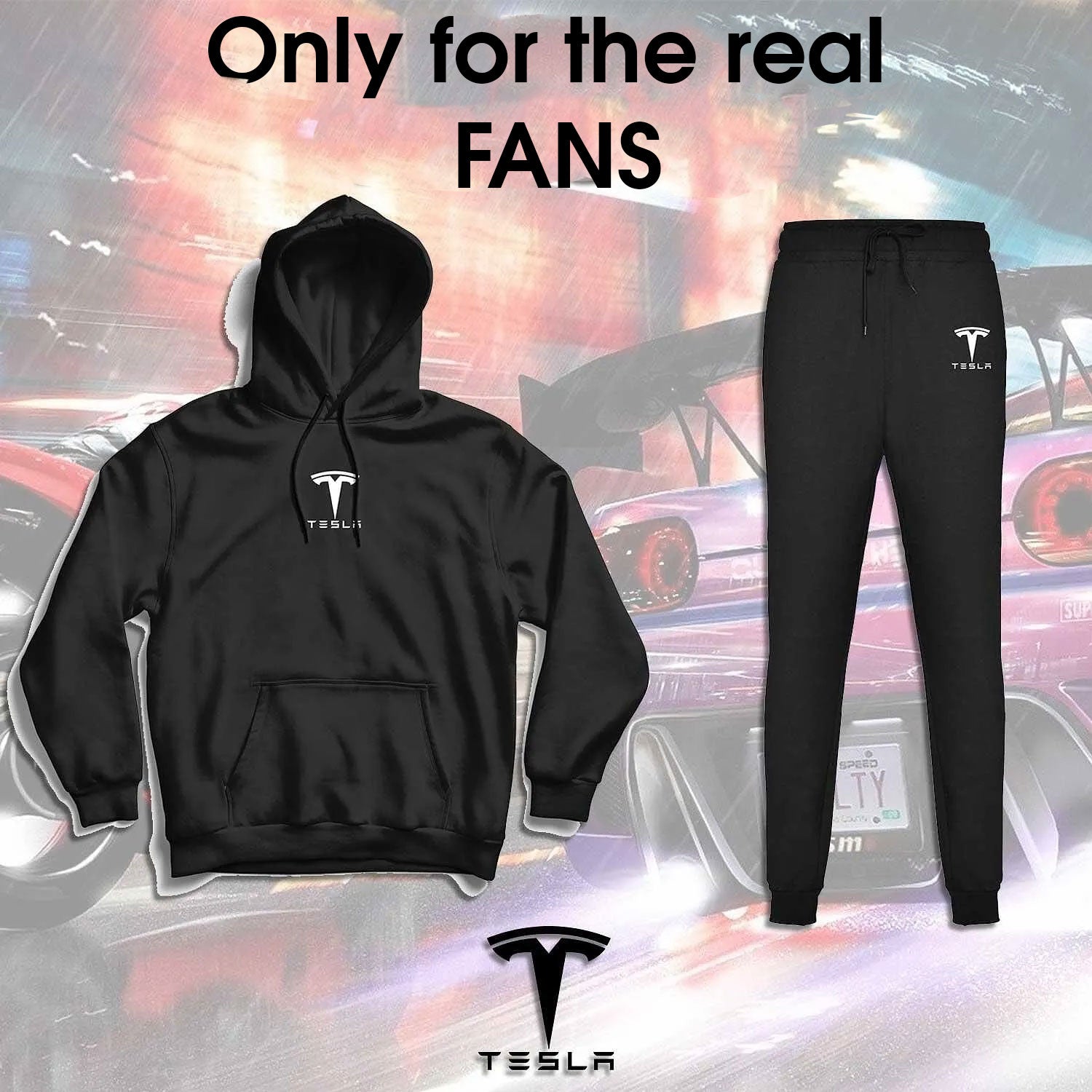 TESLA Hoodie and Sweatpants Set