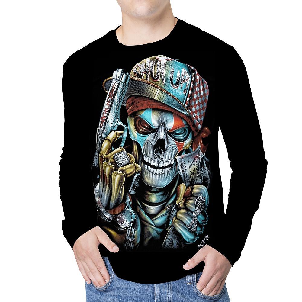 Блуза с дълъг ръкав Crazy Bad Skeleton 3D-144
