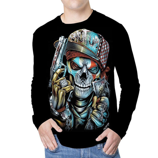 Блуза с дълъг ръкав Crazy Bad Skeleton 3D-144