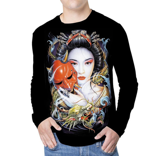 Блуза с дълъг ръкав Demon Dragon Geisha 4D-07