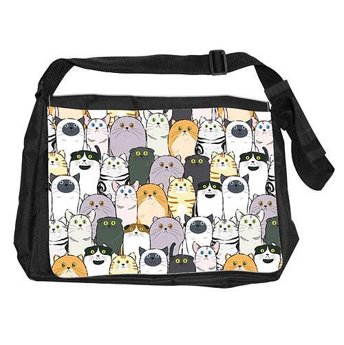 Shoulder Bag Abstract Big Kittens
