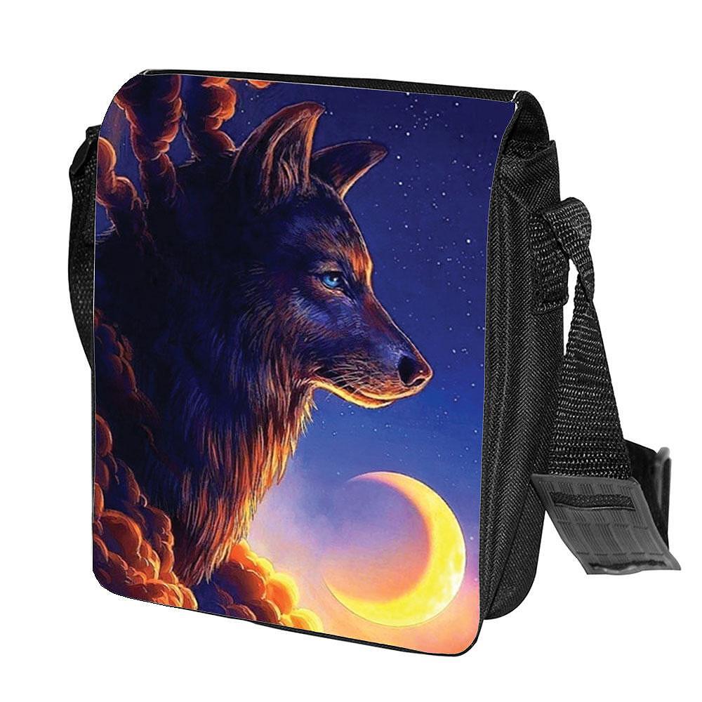 Shoulder bag Wolf in the night
