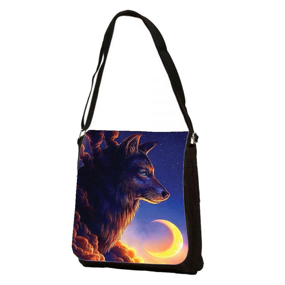 Shoulder bag Wolf in the night