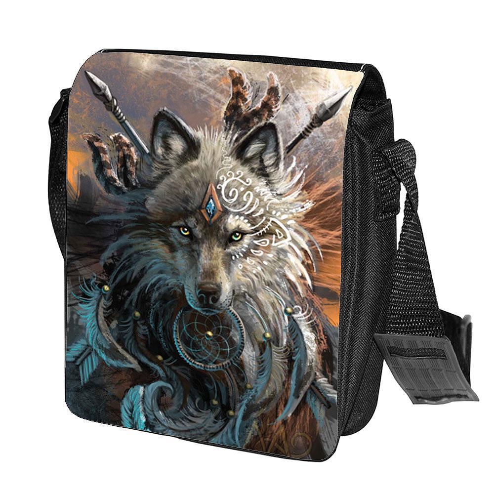 Indian Wolf Chief Shoulder Bag