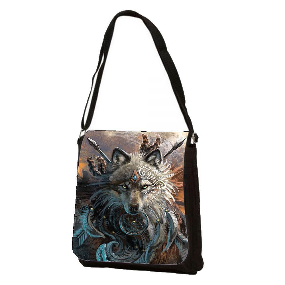 Indian Wolf Chief Shoulder Bag