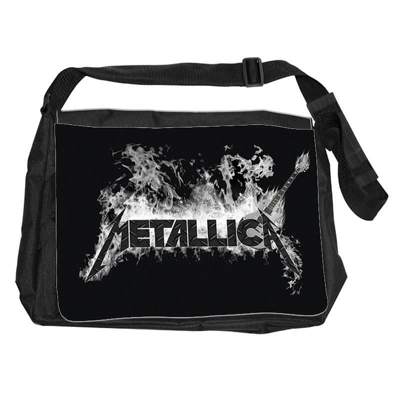 Shoulder Bag Music Life - Metallica Logo On Fire