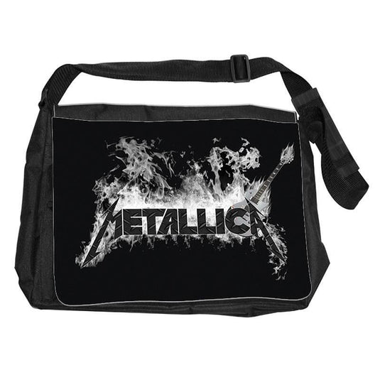 Чанта за рамо Music Life - Metallica Logo On Fire