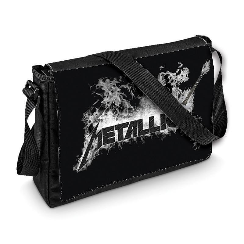 Shoulder Bag Music Life - Metallica Logo On Fire