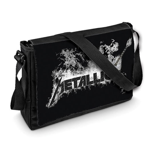 Чанта за рамо Music Life - Metallica Logo On Fire