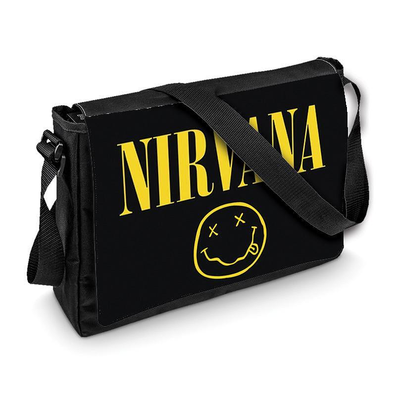 Music Life Shoulder Bag - Nirvana Smiley Face Classic Logo