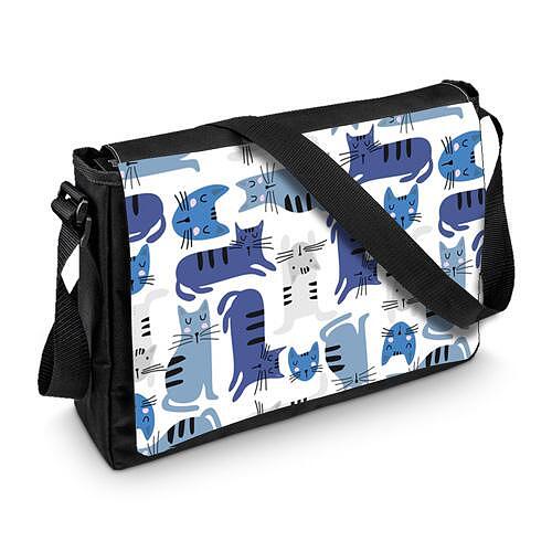 Big Blue Kittens Shoulder Bag