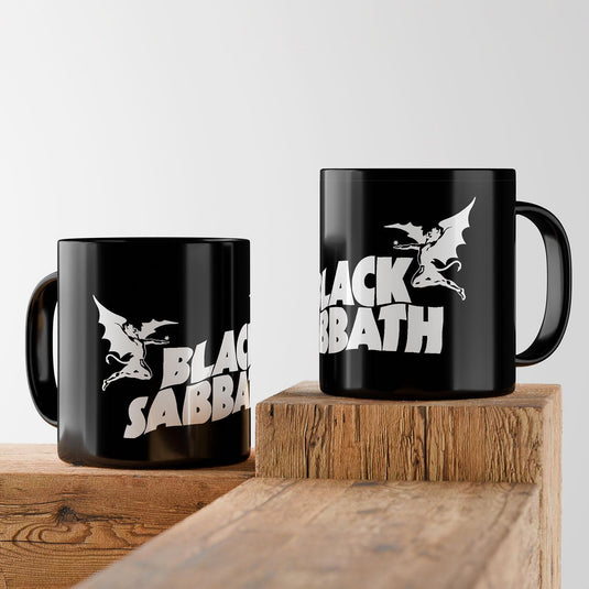Черна керамична чаша Black Sabath
