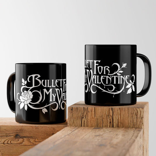 Черна керамична чаша Bullet For My Valentine