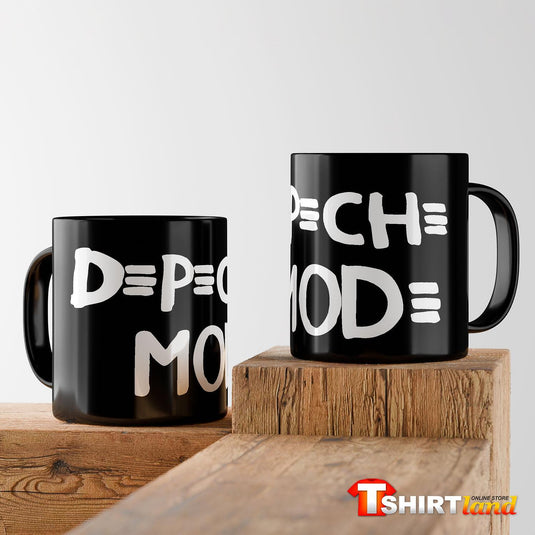 Черна керамична чаша Depeche Mode
