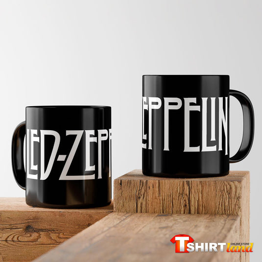 Черна керамична чаша Led Zeppelin