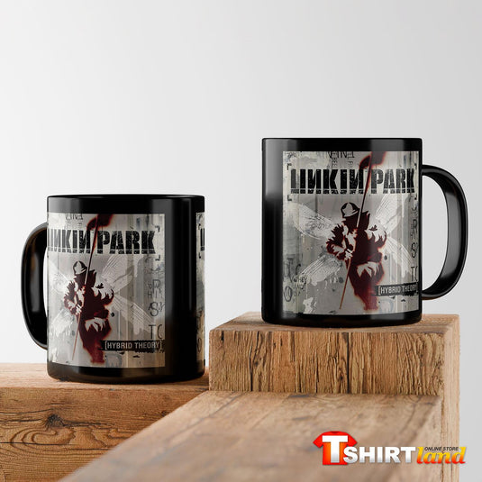 Черна керамична чаша Linkin Park Hybrid Theory