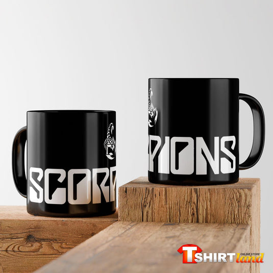 Черна керамична чаша Scorpions