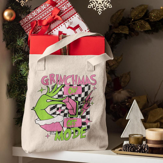 Еко Торба Christmas Grinchmas Mode ON/OFF ( ПОДАРЪК КЪМ ПОРЪЧКИ НАД 70 ЛЕВА ОТ КАТЕГОРИЯ КОЛЕДА )