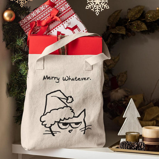 Еко Торба Christmas Mad Cat Merry Whatever ( ПОДАРЪК КЪМ ПОРЪЧКИ НАД 70 ЛЕВА ОТ КАТЕГОРИЯ КОЛЕДА )