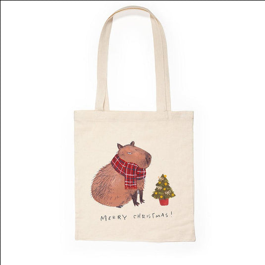 Еко Торба Merry Christmas Capybara Mood ( ПОДАРЪК КЪМ ПОРЪЧКИ НАД 70 ЛЕВА ОТ КАТЕГОРИЯ КОЛЕДА )