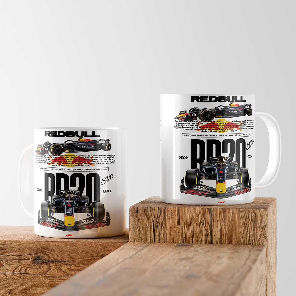 Ceramic mug FORMULA 1 / F1 RP20 REDBULL