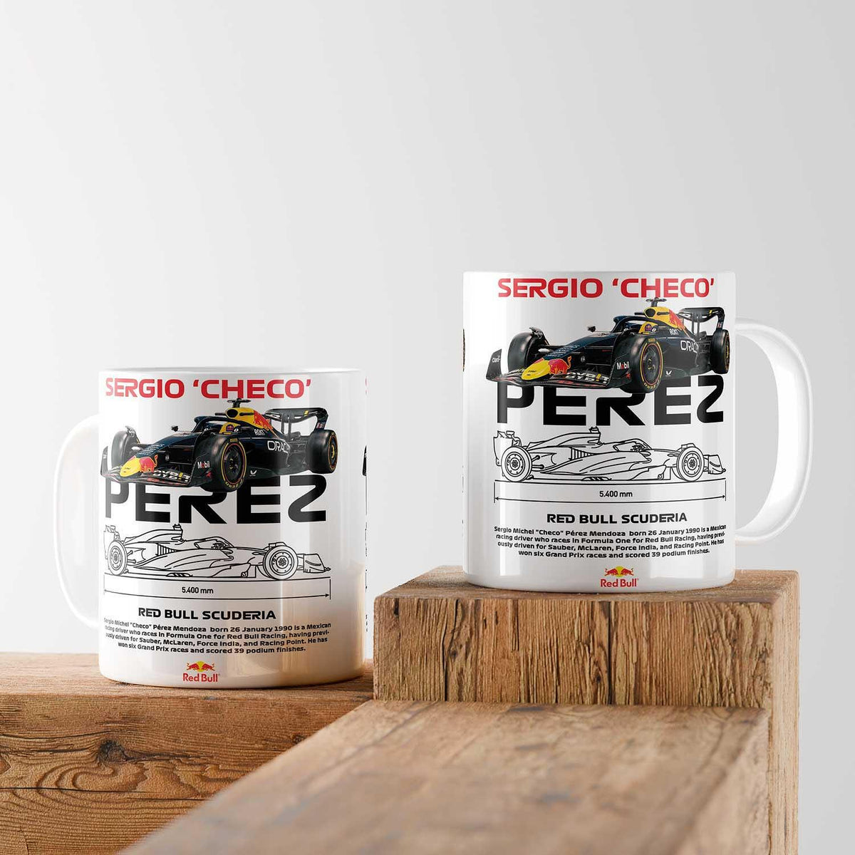 Ceramic Mug FORMULA 1/ F1 REDBULL SCUDERIA SERGIO 'CHECO'