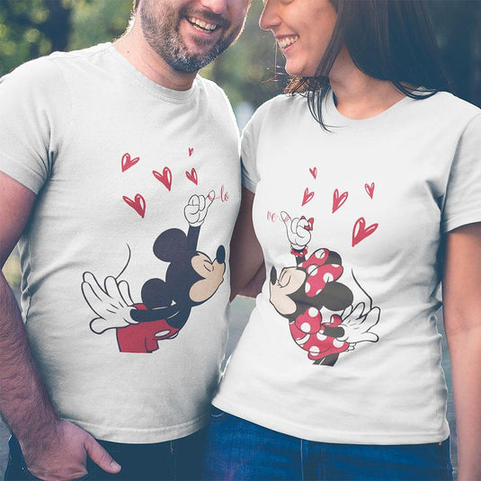 Комплект Тениски за Двойки Mickey Mouse & Minnie Mouse