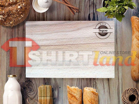 Laser engraved cutting board "DELICIOUS"