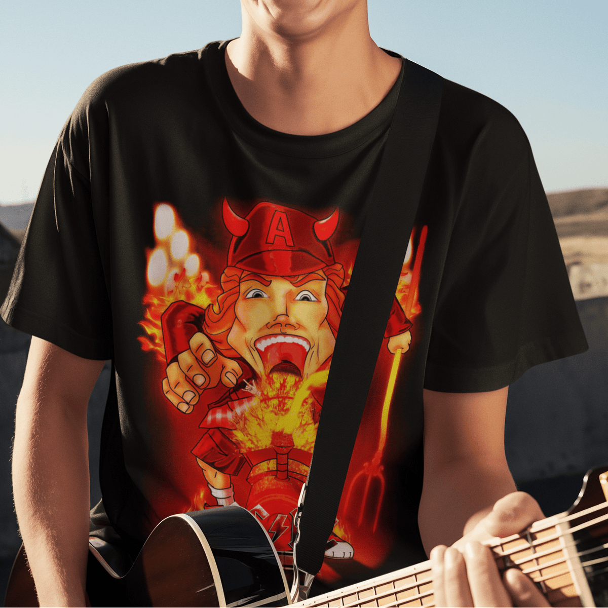Tricou AC/DC „Rock 'N' Roll Devil” - Aprinde scena!