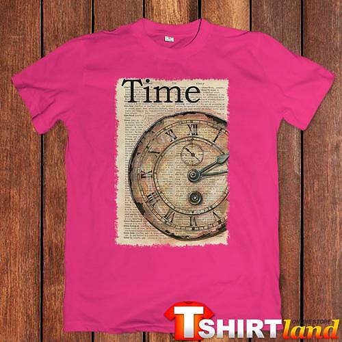 Тениска "Vintage Clock - Paper Art"
