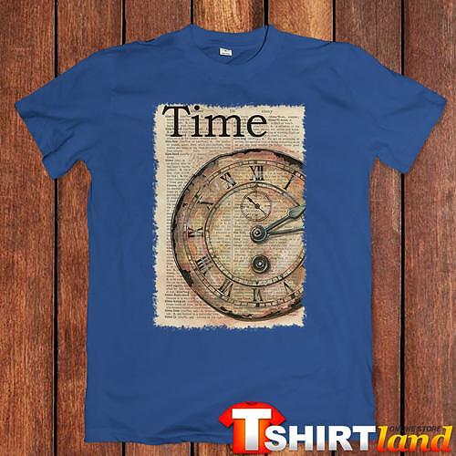 T-shirt "Vintage Clock - Paper Art"
