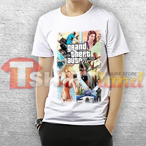 Тениска "Grand Theft Auto" - F45 - FIVE